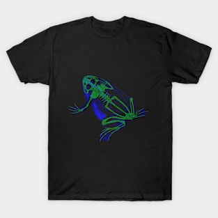 Skeleton Frog Interactive Green&Blue Filter #2 By Red&Blue T-Shirt